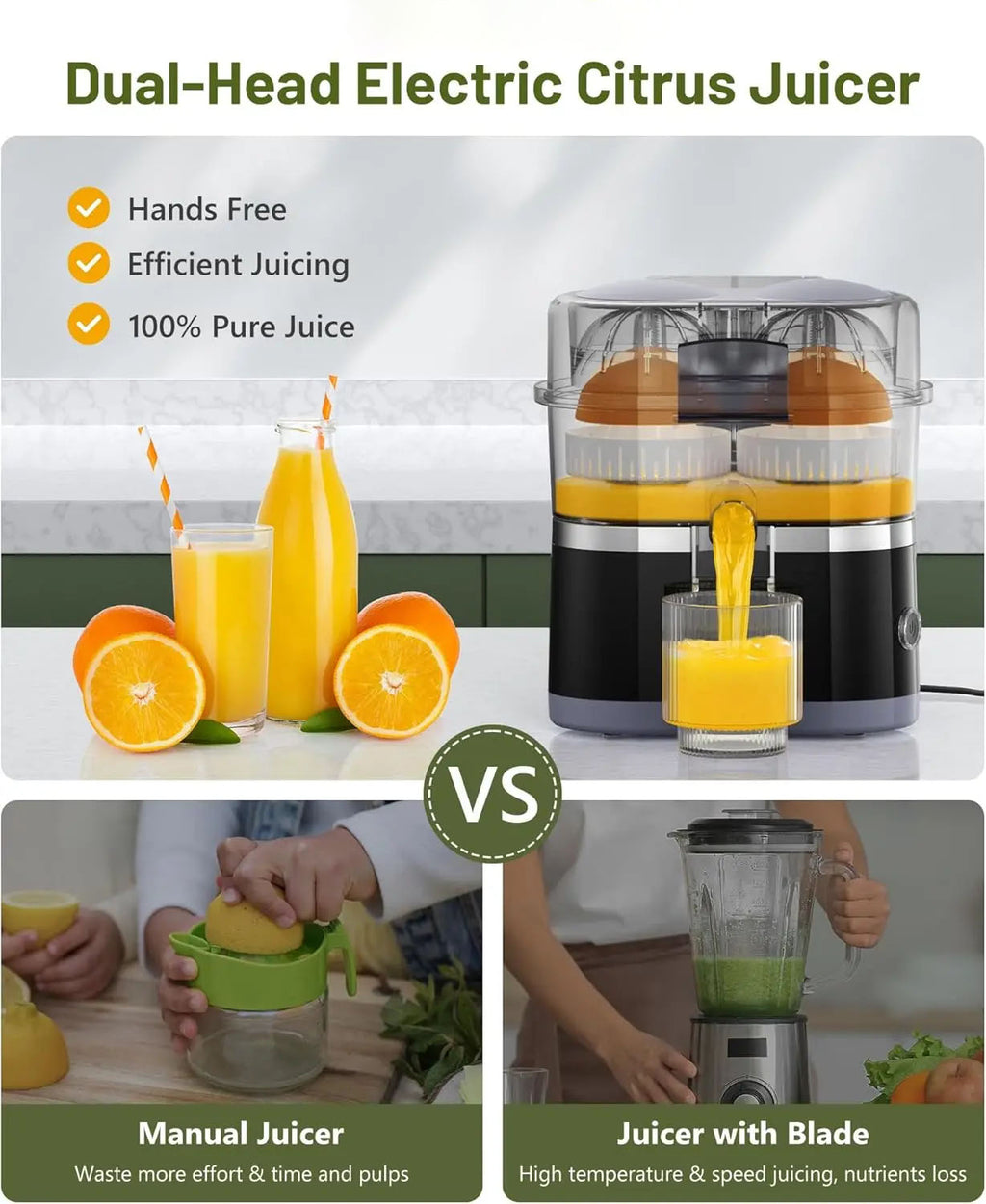 Dual Head Electric Juicer